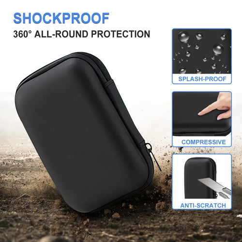 For R36S/GB300/FC/RG35XX Handheld Game Console Carrying Case Storage Bag Travel Retro Mini Game Player Portable Protective Box